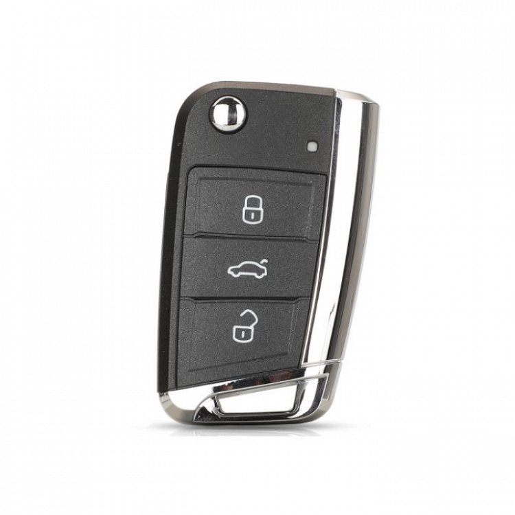 Κέλυφος αναδιπλούμενου τηλεχειριστηρίου με λάμα HU162 και 3 κουμπιά τύπου αυτοκινήτου Group Vag