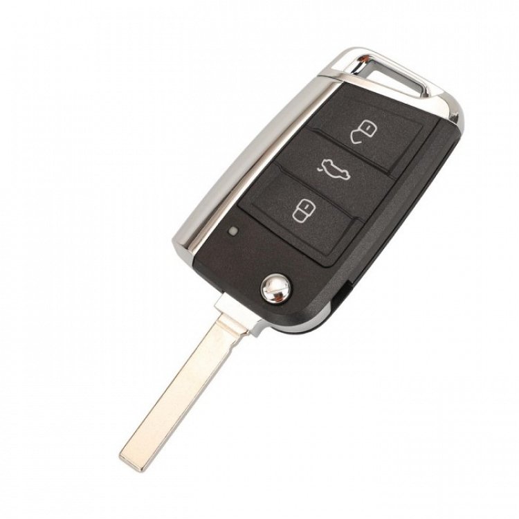 Κέλυφος αναδιπλούμενου τηλεχειριστηρίου με λάμα HU162 και 3 κουμπιά τύπου αυτοκινήτου Group Vag