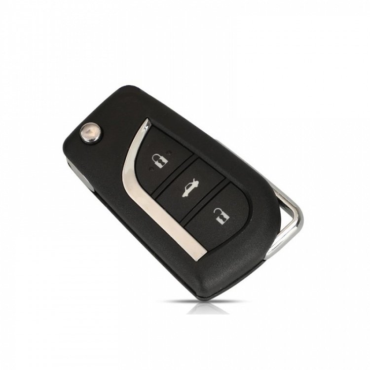 Τηλεχειριστήριο Αυτοκινήτου Toyota με 2 Κουμπιά Αναδιπλούμενο με Υποδοχή για Μεγάλη Μπαταρία-TOY48