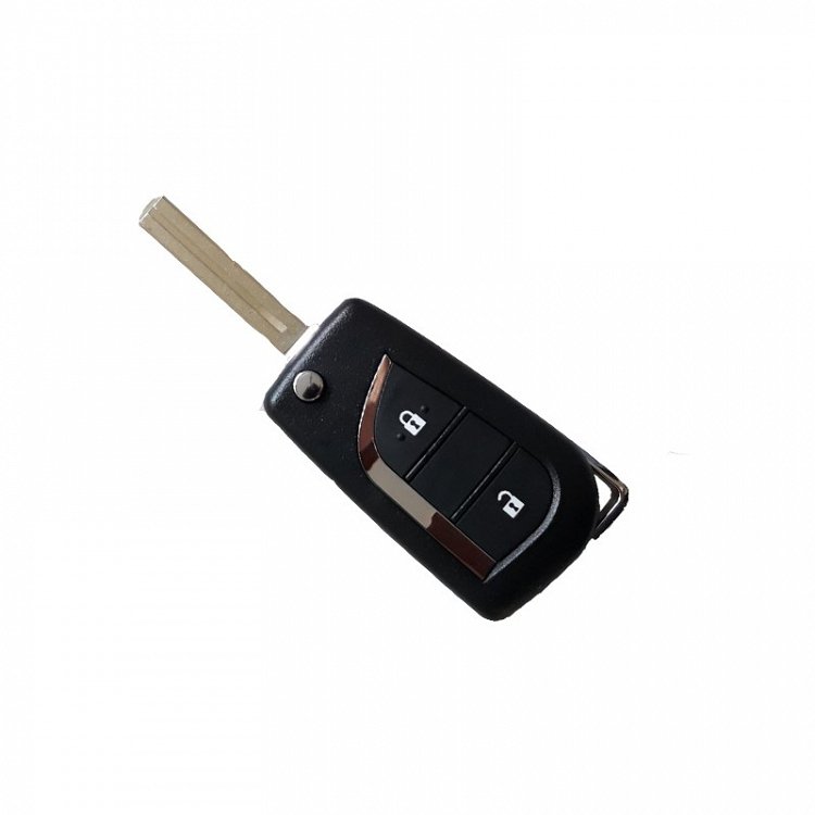 Τηλεχειριστήριο Αυτοκινήτου Toyota με 2 Κουμπιά Αναδιπλούμενο με Υποδοχή για Μεγάλη Μπαταρία-TOY48