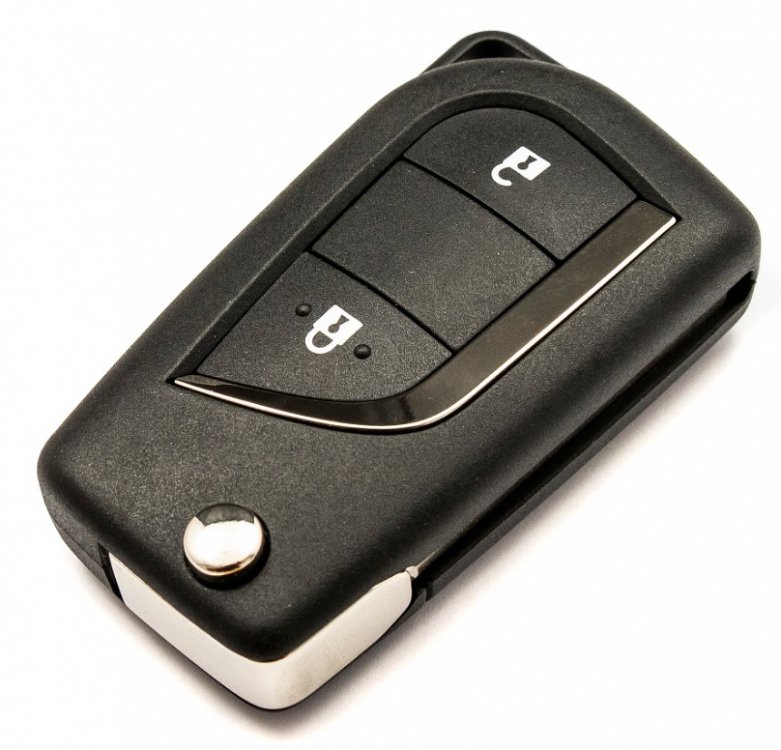 Κέλυφος Κλειδιού Αυτοκινήτου Toyota με 2 Κουμπιά Αναδιπλούμενο με Υποδοχή για Μεγάλη Μπαταρία-VA2