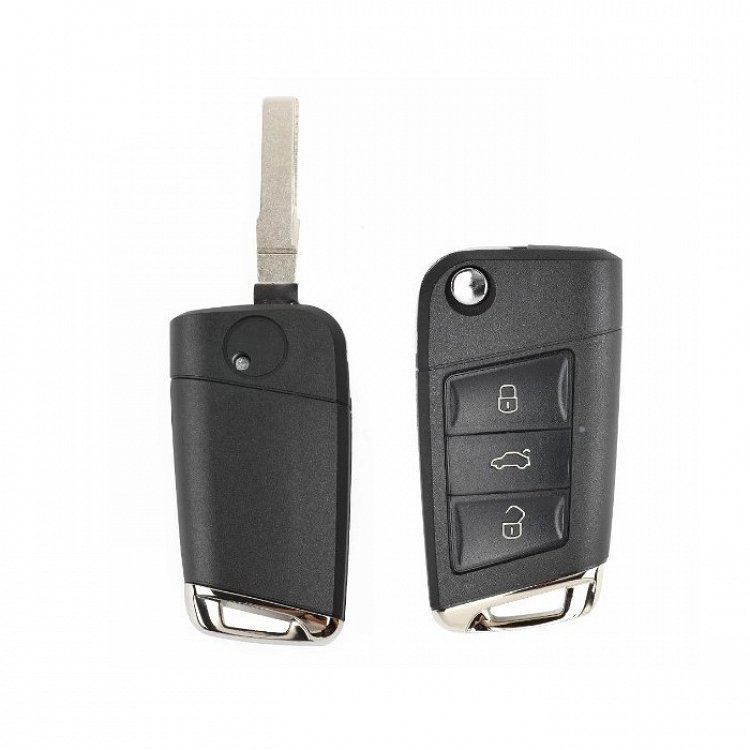 Κέλυφος μετατροπής αναδιπλούμενου τηλεχειριστηρίου με λάμα HU66 και 3 κουμπιά τύπου αυτοκινήτου Group Vag