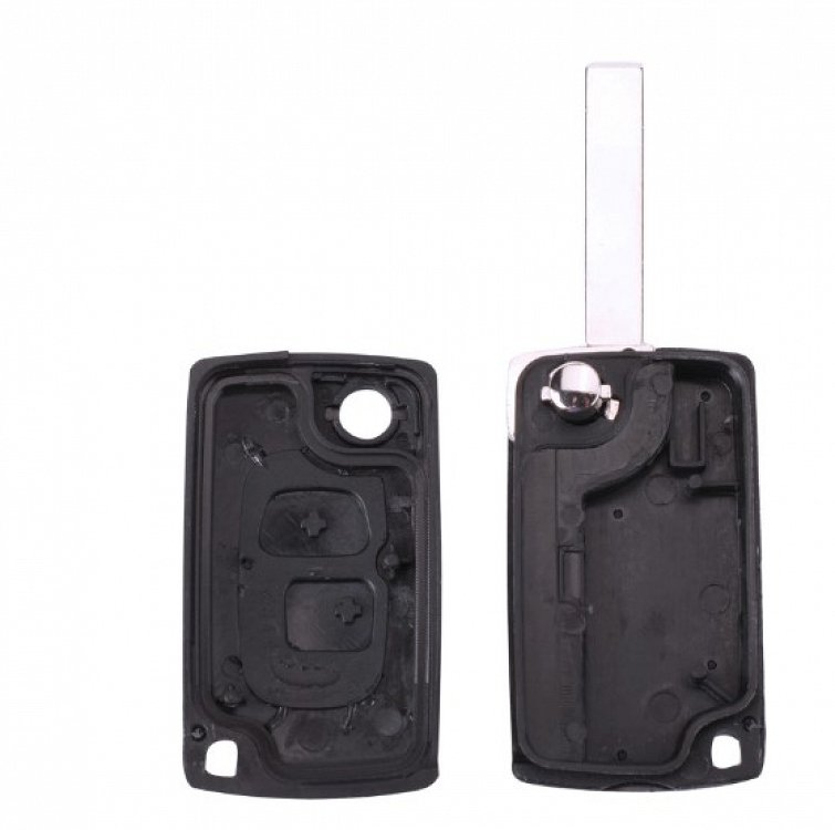 Κέλυφος Peugeot με Λάμα HU83 και 2 Κουμπιά Αναδιπλούμενο