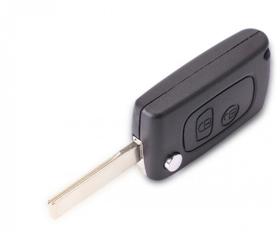 Κέλυφος Peugeot με Λάμα HU83 και 2 Κουμπιά Αναδιπλούμενο