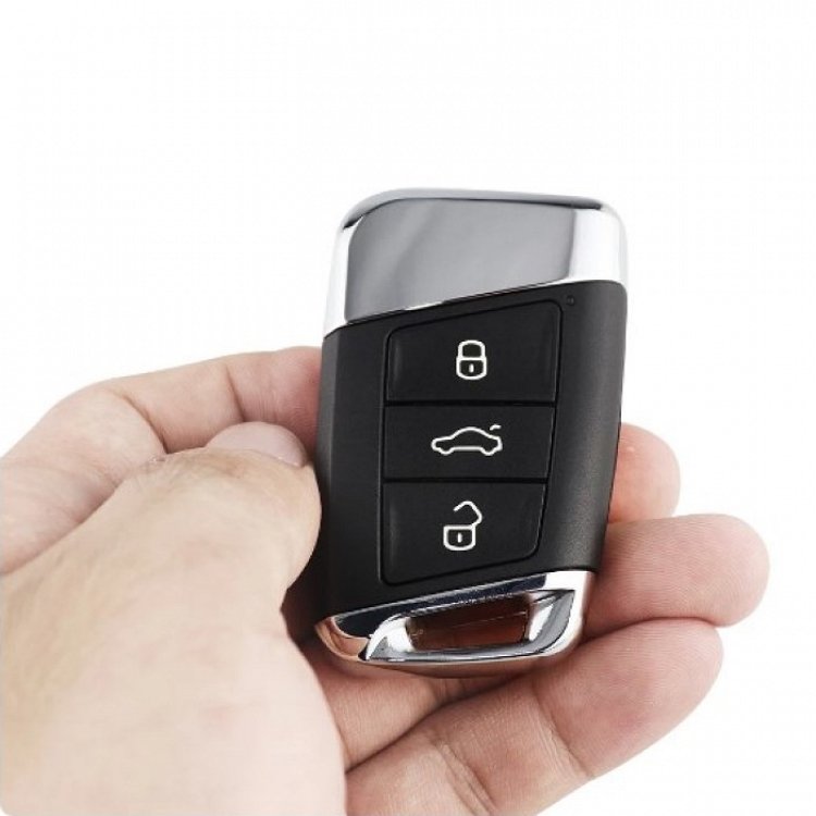 Τηλεχειριστήριο Megamos AES MQB Chip (KEYLESS) τύπου Group Vag με 3 κουμπιά και λάμα HU162 (PASSAT B8)