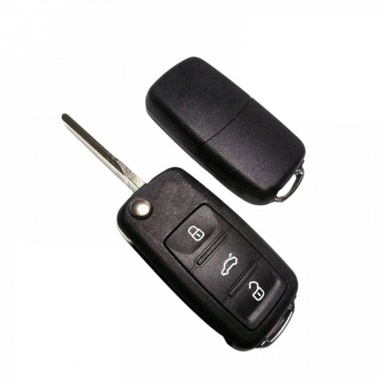 Κέλυφος αναδιπλούμενου τηλεχειριστηρίου με λάμα HU66 και 3 κουμπιά τύπου αυτοκινήτου Group Vag