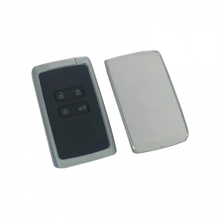 Κέλυφος για νέα κάρτα Renault με λάμα VA2 και 4 κουμπιά άσπρο