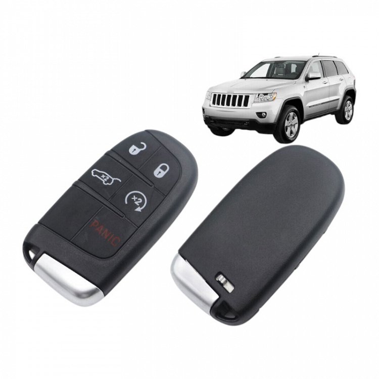 Κέλυφος Κλειδιού κλειδιού αυτοκινήτου για Fiat / Chrysler / Jeep / Dodge με 4 κουμπιά