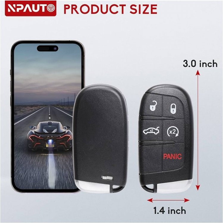 Κέλυφος Κλειδιού κλειδιού αυτοκινήτου για Fiat / Chrysler / Jeep / Dodge με 4 κουμπιά