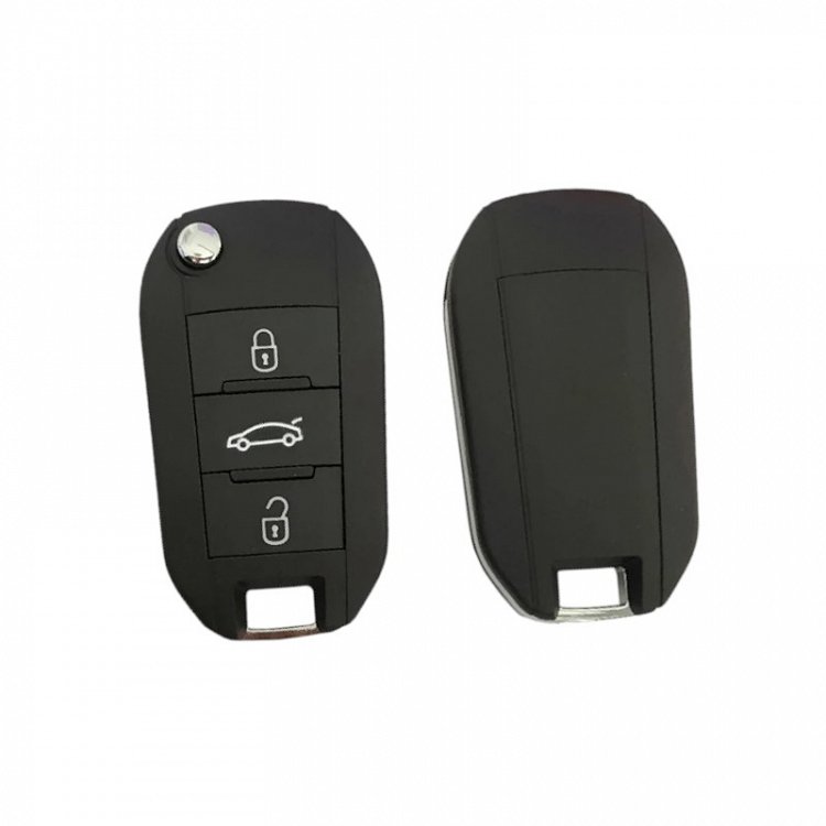 Κέλυφος Peugeot-Citroen με Λάμα HU83 και 3 Κουμπιά Αναδιπλούμενο