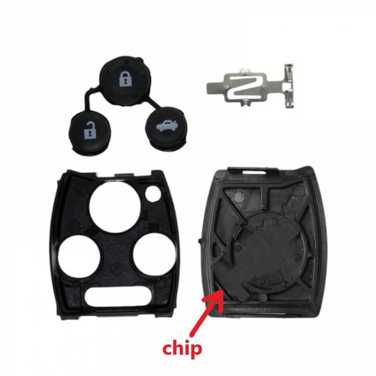 Κέλυφος Πλακέτας Τηλεχειριστηρίου Honda Με Εσοχή Για Chip