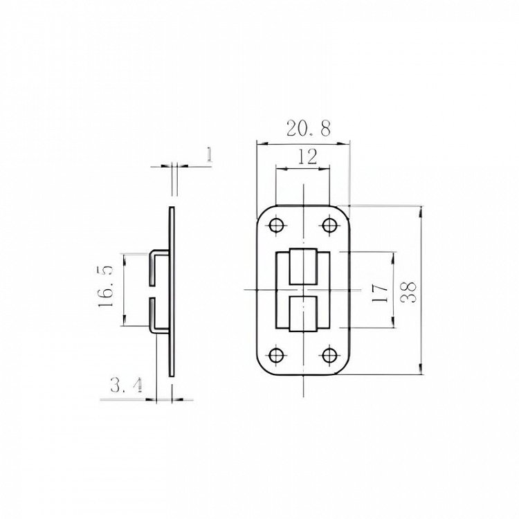 Κλειδαριά ART 107 για συρταριέρα γραφείου EVERGOOD