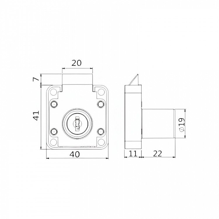 Κλειδαριά ART 128 για συρτάρια EVERGOOD