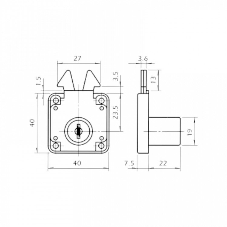 Κλειδαριά ART 202 για συρόμενες πόρτες EVERGOOD