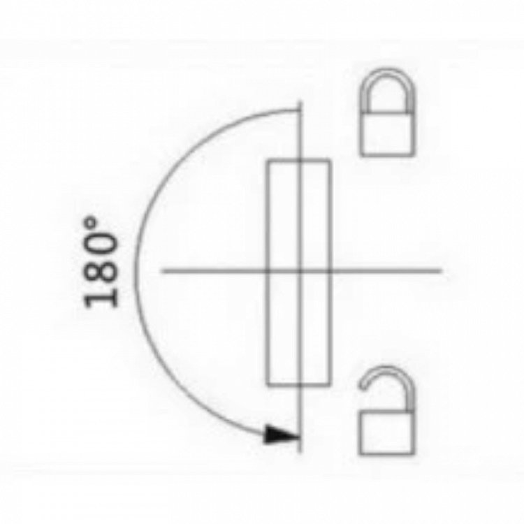 Κλειδαριά ART 220 για διπλή κρυστάλλινη συρόμενη πόρτα EVERGOOD