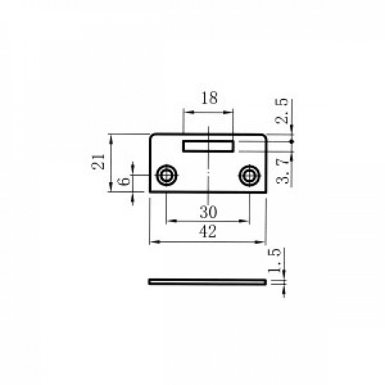 Κλειδαριά ART 248 για διπλό κρυστάλλινο πορτάκι EVERGOOD