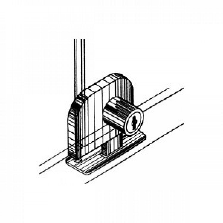 Κλειδαριά ART 248 για διπλό κρυστάλλινο πορτάκι EVERGOOD