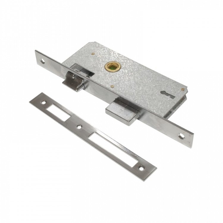 Κλειδαριά Domus 80540 Νίκελ Χωνευτή Μεσόπορτας με 2 κλειδιά