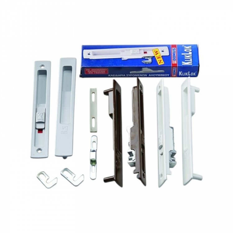 Κλειδαριά Συρομένων Domus KLIKLOK 7610X Με Κλείδωμα Γάντζου Για Πόρτα Αλουμινίου