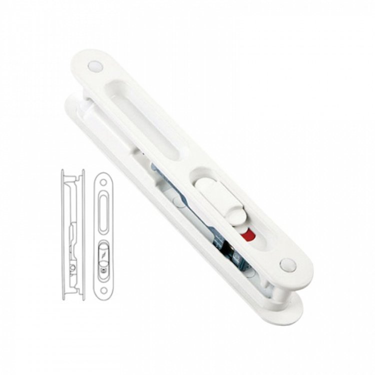 Κλειδαριά Συρομένου Αλουμινίου με Κουμπί PL 210