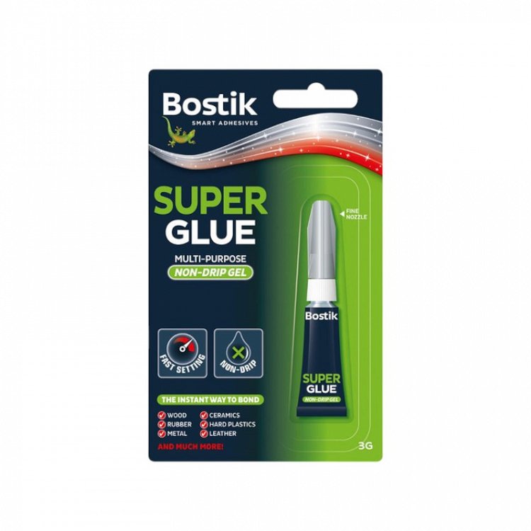 Κόλλα Κυανοακρυλική Ζελέ Super Glue 3gr Bostik
