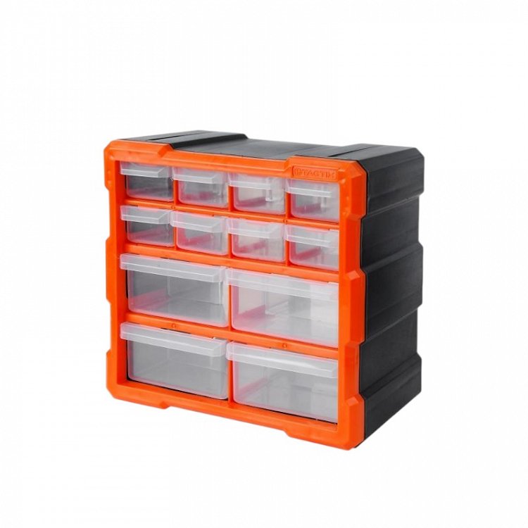 Κουτί Αποθήκευσης Πλαστικό Με 12 Πλαστικά Συρτάρια Διάφανα (320630)