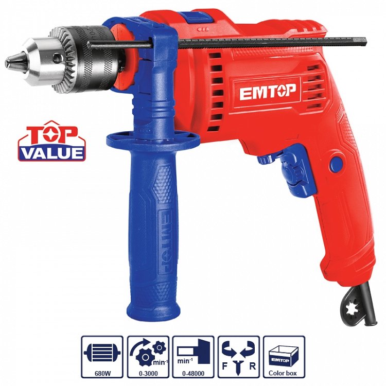 Κρουστικό Δράπανο 680W EMTOP