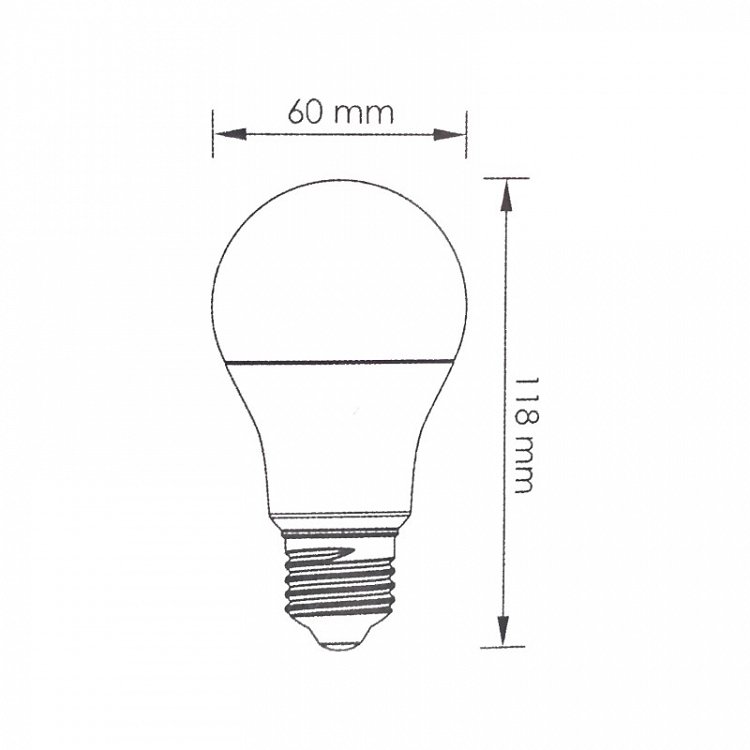 Λάμπα Led 10W E27 Κλασική 6500k 1055lm Ψυχρό Φως 44-047119 | Fos-Me