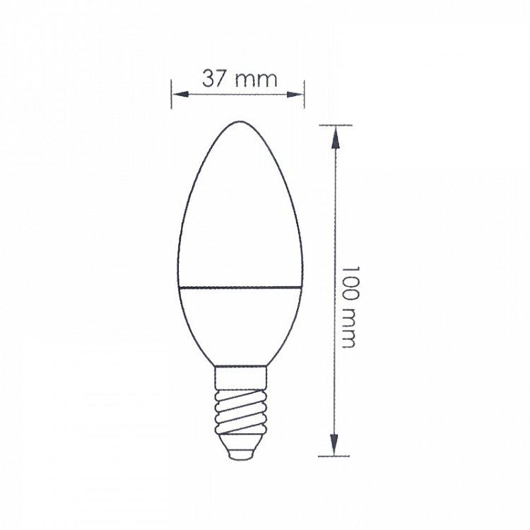 Λάμπα Led 3W E14 Κερί 2800k 250lm θερμό Φως 44-046799 | Fos-Me