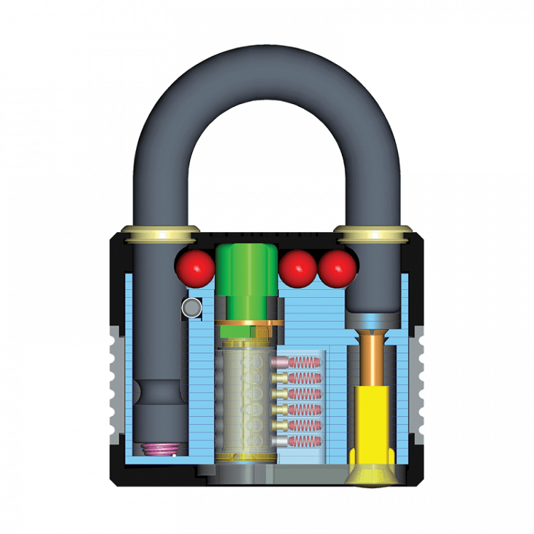 Λουκέτο Από Μασίφ Ατσάλι GTS-PRO Με Κύλινδρο GR 5S HUGO