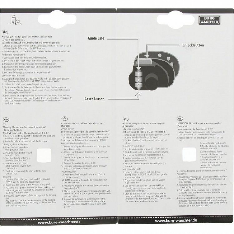 Λουκέτο BURG-WÄCHTER Όπλων GL 345 SB