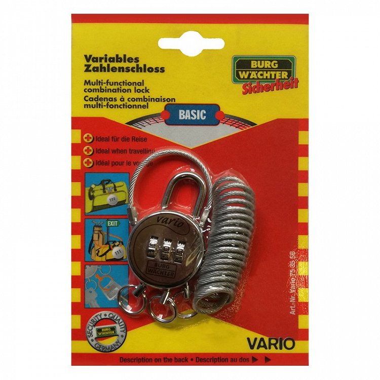 Λουκέτο BURG-WÄCHTER Vario Συνδυασμού Κοντόλαιμο 35mm