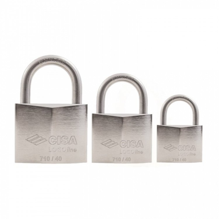 Λουκέτο CISA L.Line Ανοξείδωτο Κοντόλαιμο Με Ίδιο Κλειδί
