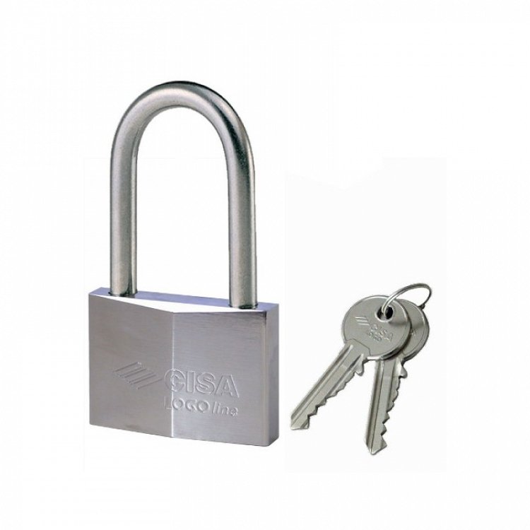 Λουκέτο CISA L.Line Ανοξείδωτο Μακρύλαιμο Με Ίδιο Κλειδί