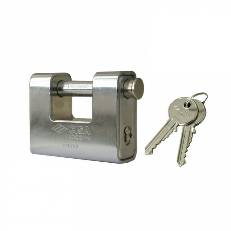 Λουκέτο Cisa L.LINE Τάκος Ατσάλινος Ενισχυμένος Με Ίδιο Κλειδί