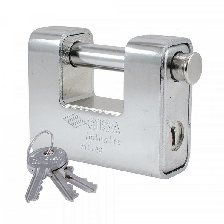 Λουκέτο Cisa L.LINE Τάκος Ατσάλινος Ενισχυμένος Με Ίδιο Κλειδί