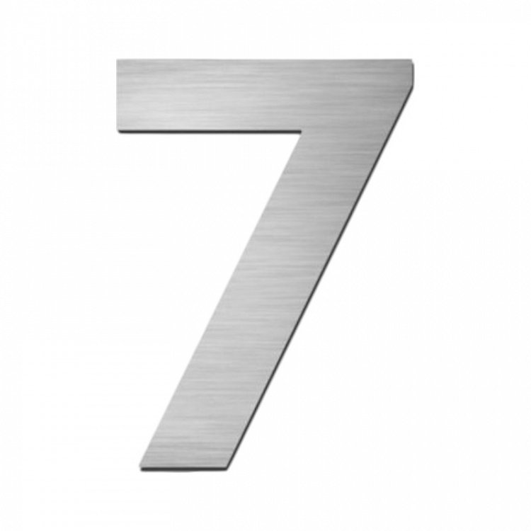 Πινακίδα Σήμανσης Αριθμός ''7'' Σε Ασημί Χρώμα (ABS)