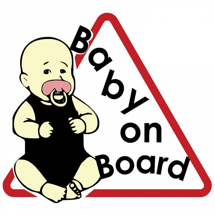 Πινακίδα Σήμανσης ''BABY ON BOARD'' (Αυτοκόλλητο)
