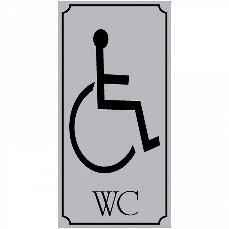 Πινακίδα Σήμανσης ''WC'' Για ΑΜΕΑ (PVC)