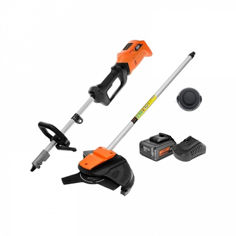 Πολυμηχάνημα Διαιρούμενο Επαναφορτιζόμενο 20V BL με Χορτοκοπτικό &amp; Μπαταρία 4.0Ah με Φορτιστή (US500-14B)