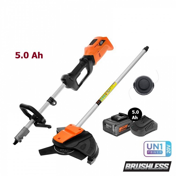Πολυμηχάνημα Διαιρούμενο Επαναφορτιζόμενο 20V BL με Χορτοκοπτικό &amp; Μπαταρία 5.0Ah με Φορτιστή (US502-15B)