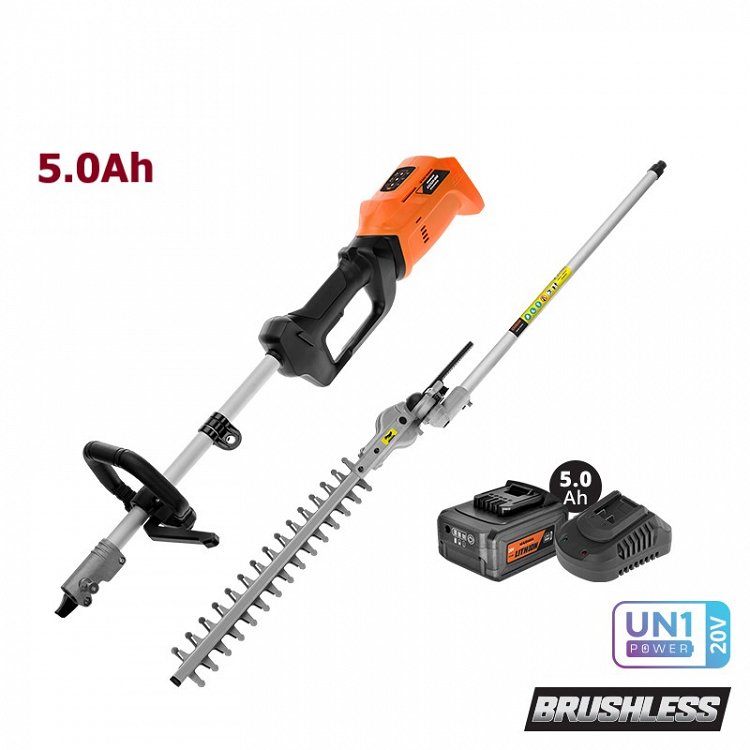 Πολυμηχάνημα Διαιρούμενο Επαναφορτιζόμενο 20V BL με Κλαδευτήρι Μπορντούρας &amp; Μπαταρία 5.0Ah με Φορτιστή (US507-15B)