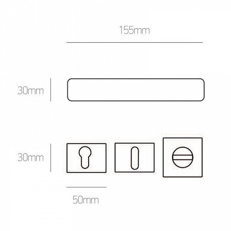 Πόμολο Πόρτας με ροζέτα Best 225 Icon