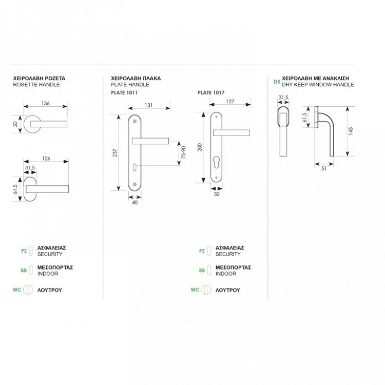 Πόμολο Πόρτας 371 Ζωγομετάλ