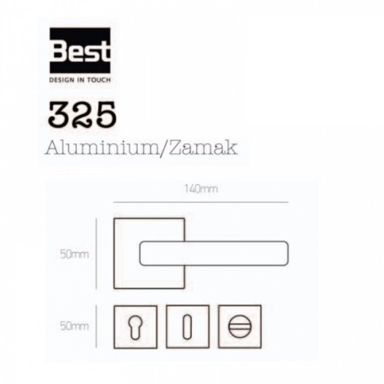 Πόμολο Πόρτας με Ροζέτα Best 325