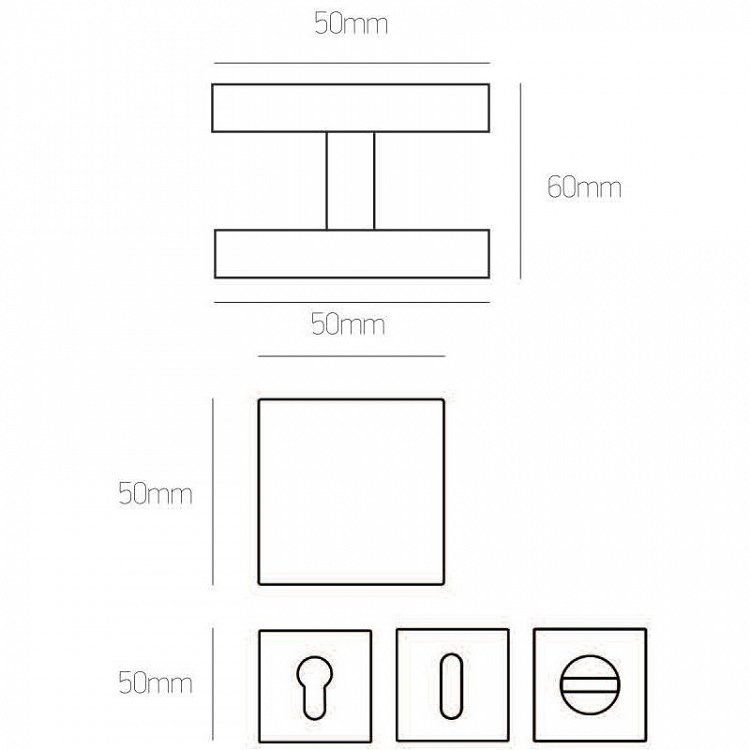 Πόμολο Πόρτας με Ροζέτα Best 41
