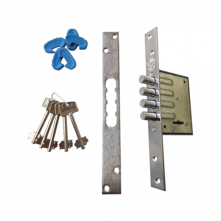 Πρόσθετη Χωνευτή Κλειδαριά Securemme 2025 με 4 Πείρους 2 Στροφών