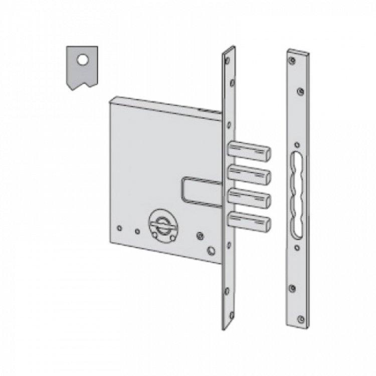Πρόσθετη κλειδαριά ασφαλείας CISA 57028, 4 στροφών με 4 πείρους