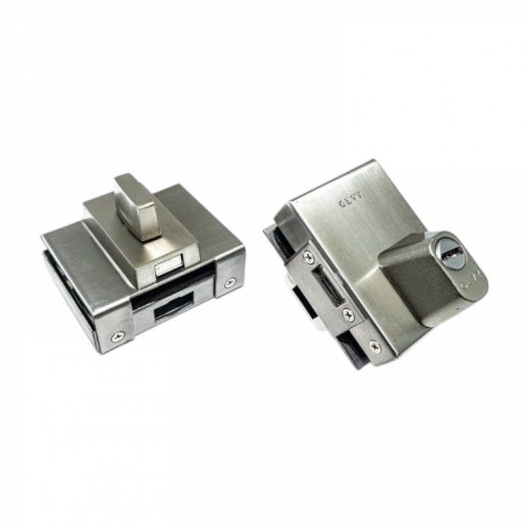 Gevy πρόσθετη κλειδαριά γυάλινης πόρτας με Defender και κύλινδρο ασφαλείας