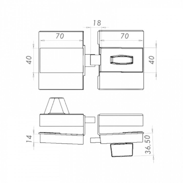 Gevy πρόσθετη κλειδαριά γυάλινης πόρτας με Defender και κύλινδρο ασφαλείας